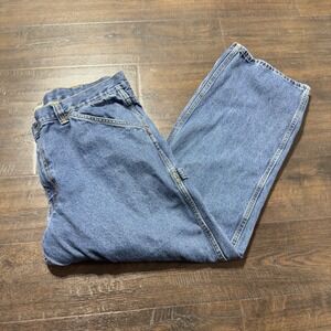 Blue Mountain Mens Jean Blue Denim Carpenter Straight Leg Sz 42x30 *41x29.5*